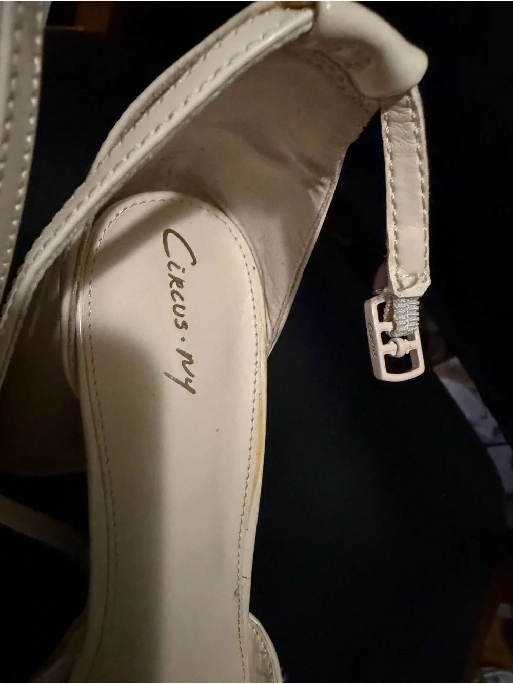 Circus by Sam Edelman Patent Platform Ankle-Strap Pumps in Cream